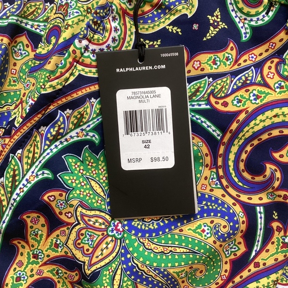 RLX Ralph Lauren Magnolia Lane Golf Shorts Paisley Blue Multi Men's NWT 42 $98 - Picture 2 of 8